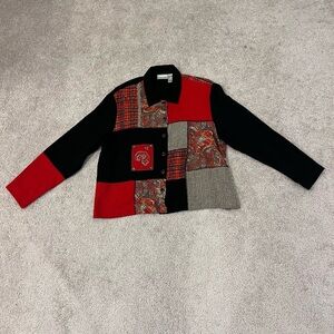 Napa Valley Vintage Patchwork Button Up Sweater